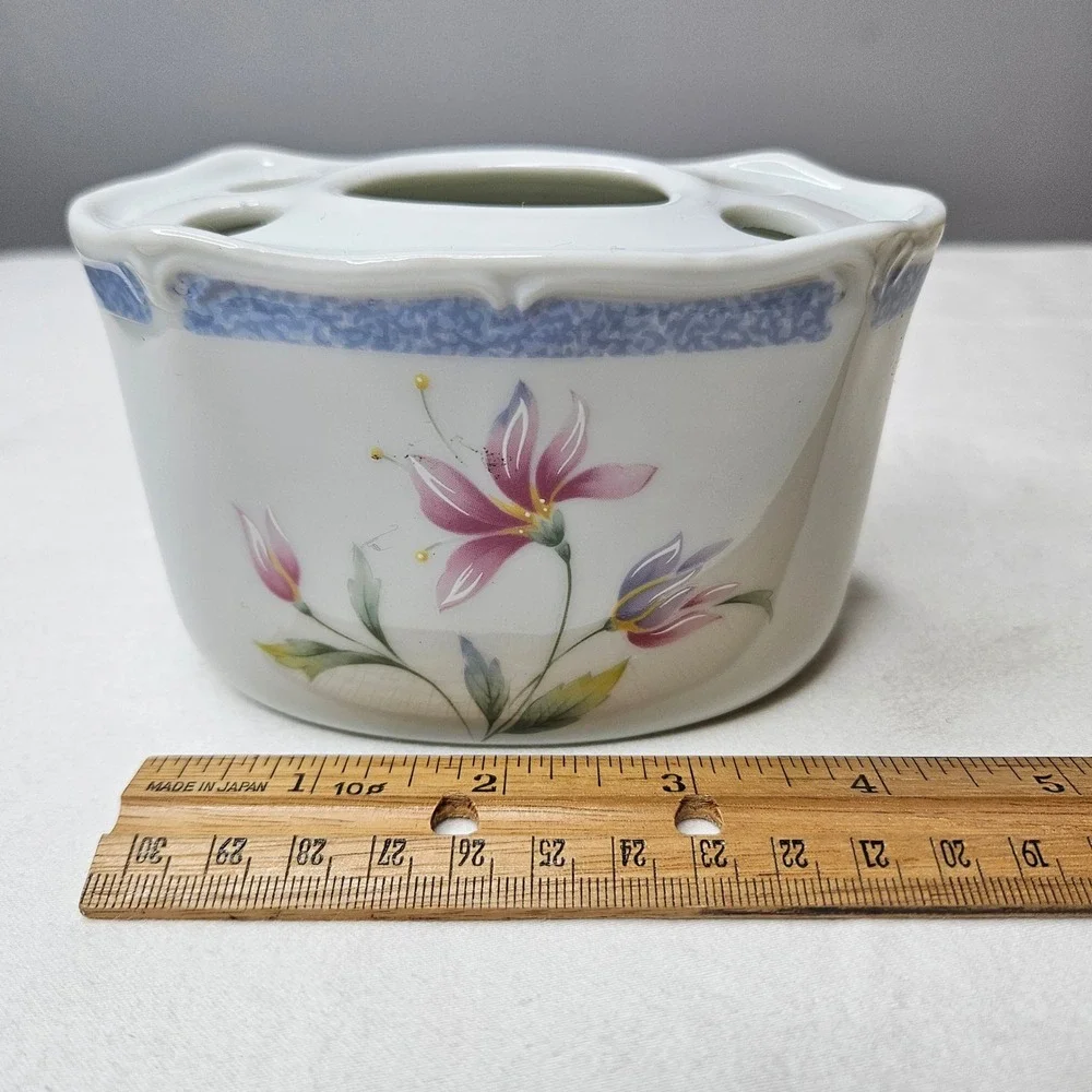 Stanhome Gift Gallery Floral Porcelain‎ Toothbrush Holder Made in Japan Vintage